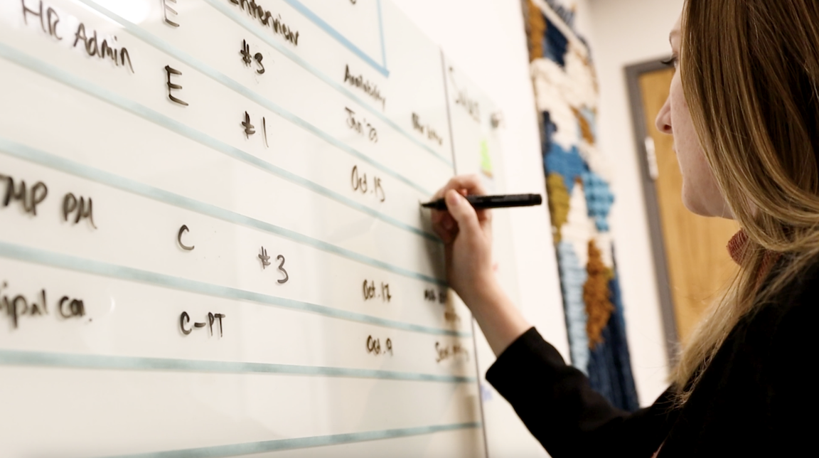 Lydia Writing on Whiteboard